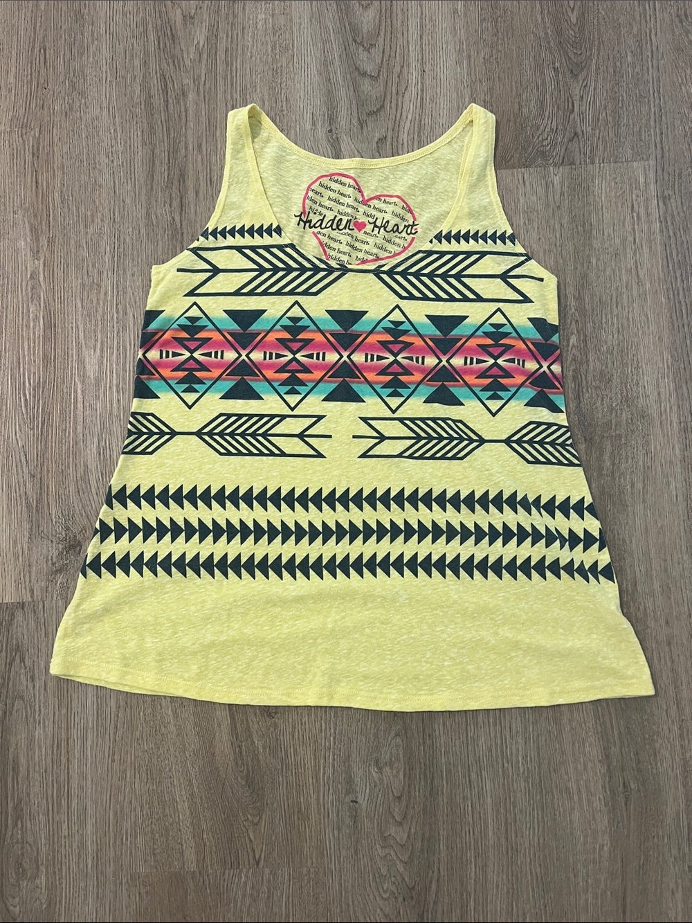 Yellow Tribal Print Tank Top